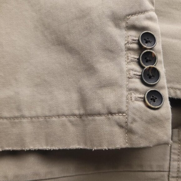 Cremieux Premium Denim tan chino indie sleaze distressed blazer - Picture 6 of 6